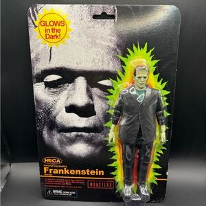 NECA Universal Monsters Frankenstein Glow In Dark Action Figure Sealed Card